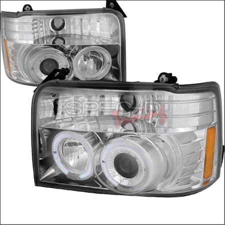 Overtime Projector Headlights for 92 to 96 Ford F150, Chrome - 11 x 20 x 22 in. OV516191